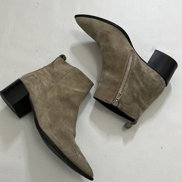 EVERLANE THE BOSS LEATHER SUEDE ANKLE BOOTS SIZE 5 - Picture 3 of 7